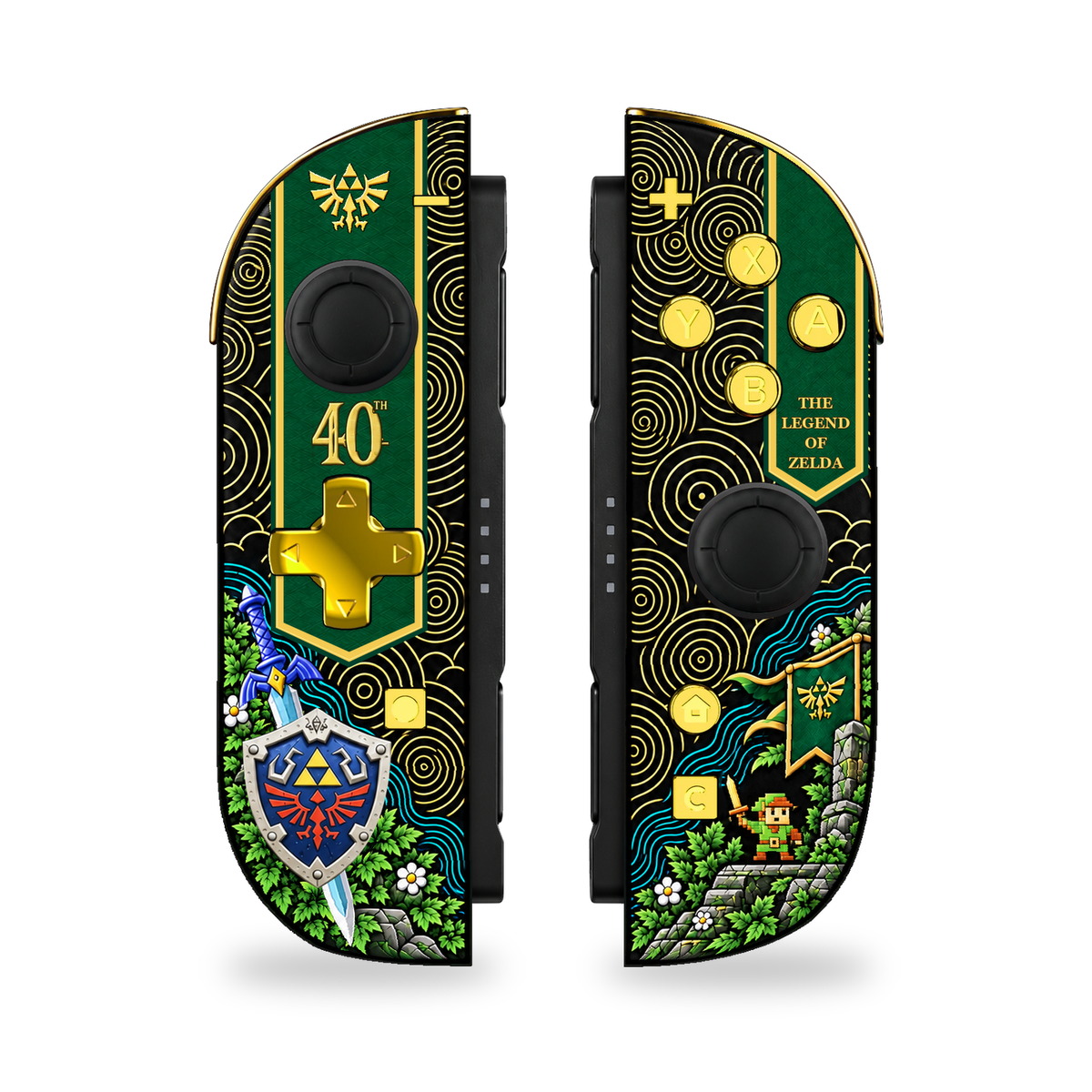 Zelda 40th Anniversary Custom Nintendo Switch 2 Joy-Cons with TMR Joysticks