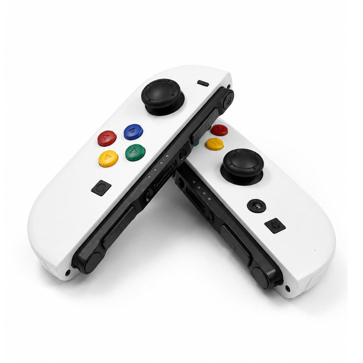 White Retro Custom Nintendo Switch 2 Joy-Cons with TMR Drift-Resistant Joysticks