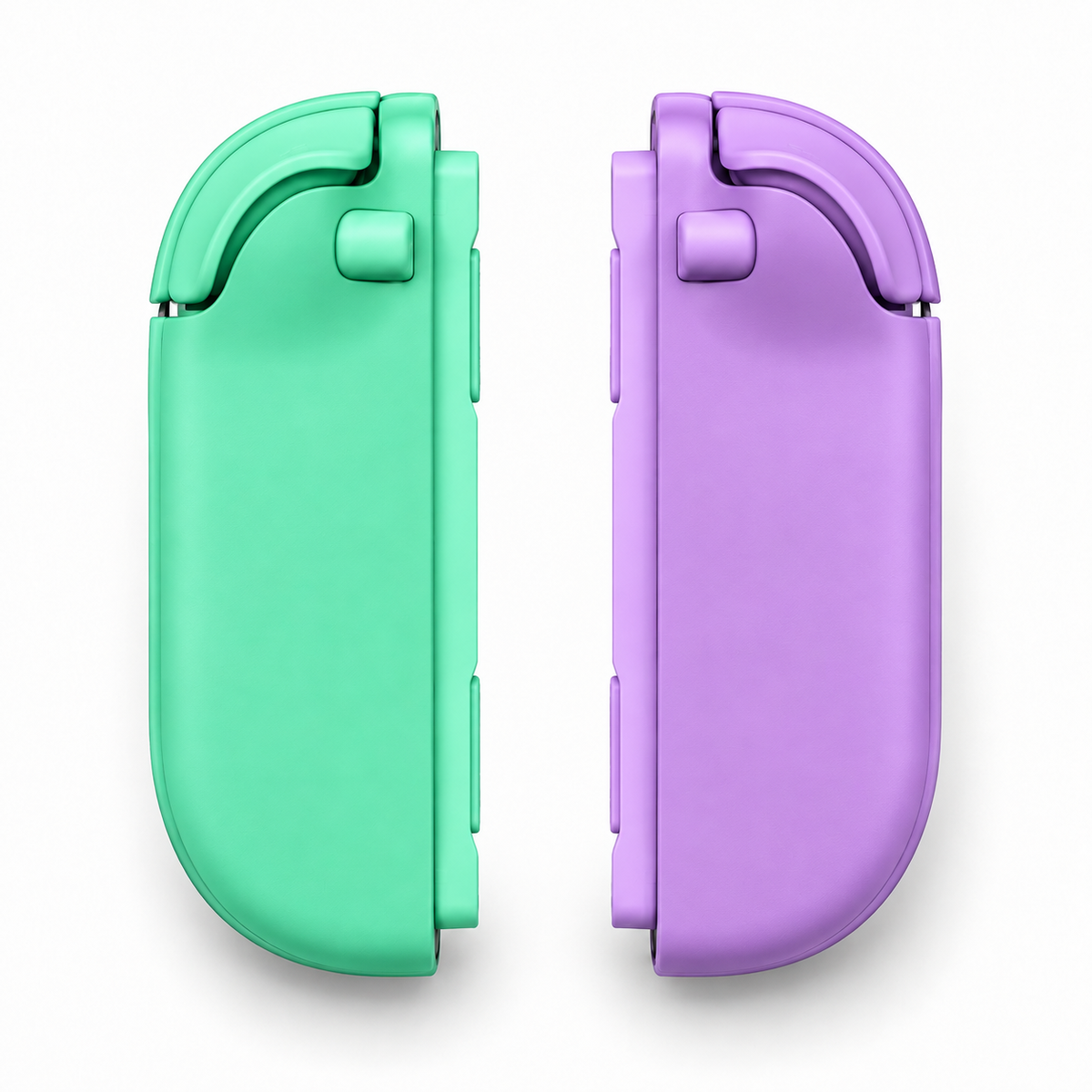 Purple and Green Matching Buttons Custom Nintendo Switch 2 Joy-Cons with TMR Joysticks