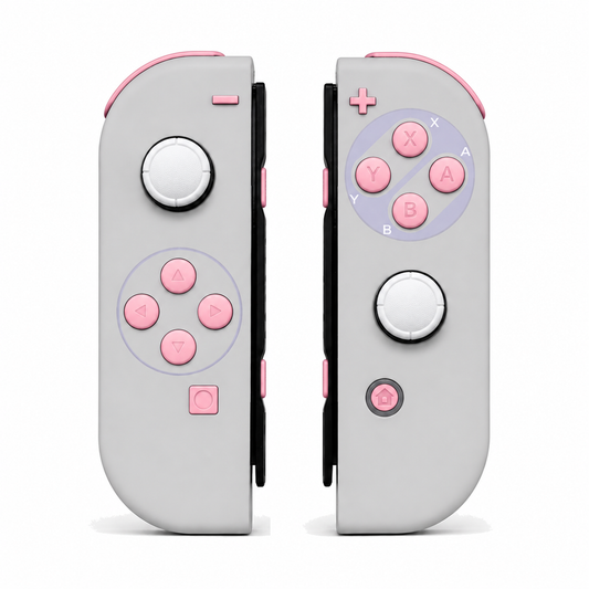 Classics SNES Style, standard front: Cherry Blossoms Pink buttons / White caps