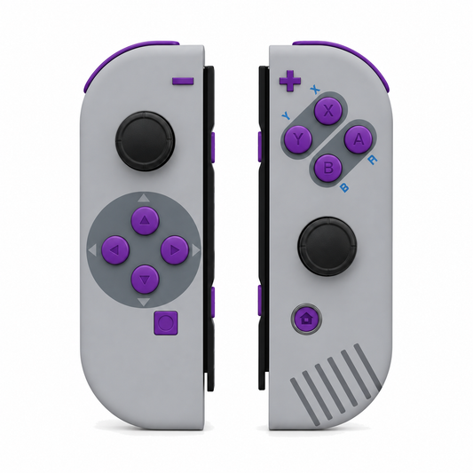 Classic 1989 GB DMG-01 Style, standard front: Purple buttons / Black caps
