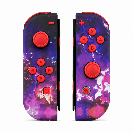 Surreal Lava, standard front: Scarlet Red buttons / Red caps