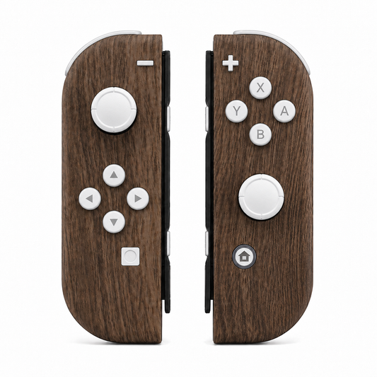 Wood Grain, standard front: White buttons / White caps