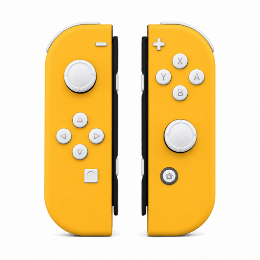 Caution Yellow, standard front: White buttons / White caps
