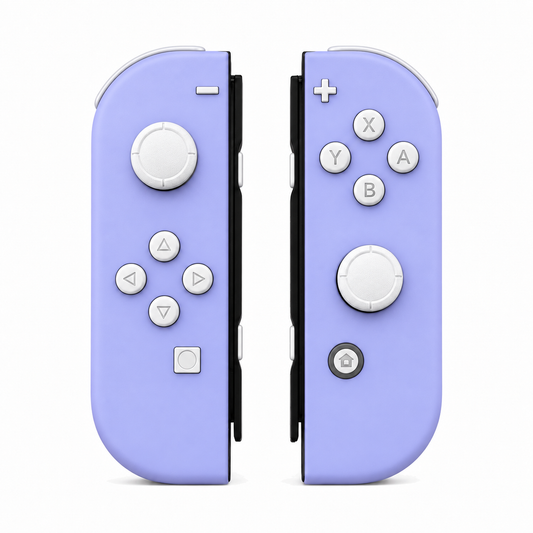 Light Violet, standard front: White buttons / White caps