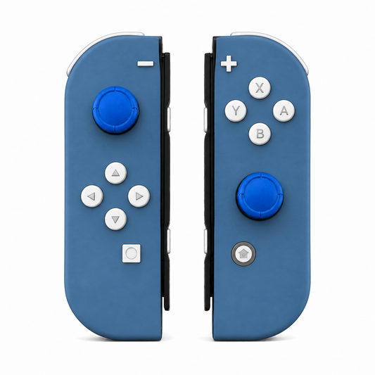 Airforce Blue, standard front: White buttons / Blue caps