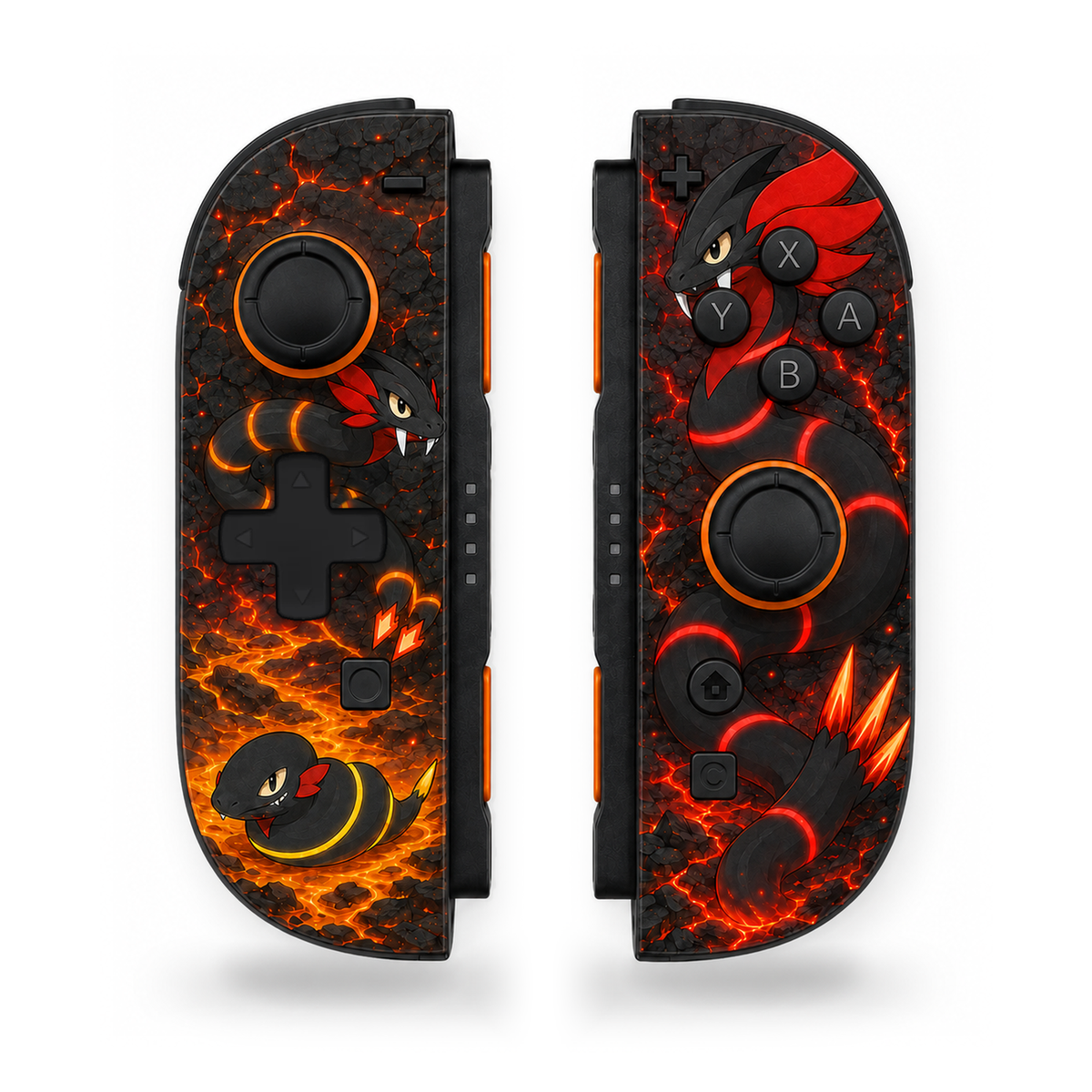 Charcoil Molten Strata Custom Nintendo Switch 2 Joy-Cons with TMR Drift-Resistant Joysticks