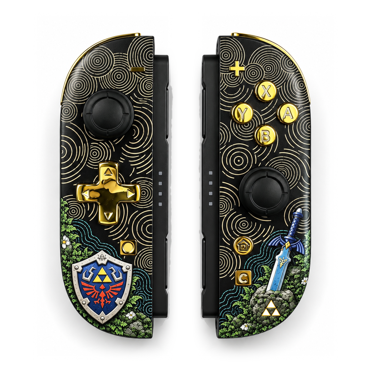 Emerald Guardian Relic Custom Nintendo Switch 2 Joy-Cons with TMR Drift-Resistant Joysticks