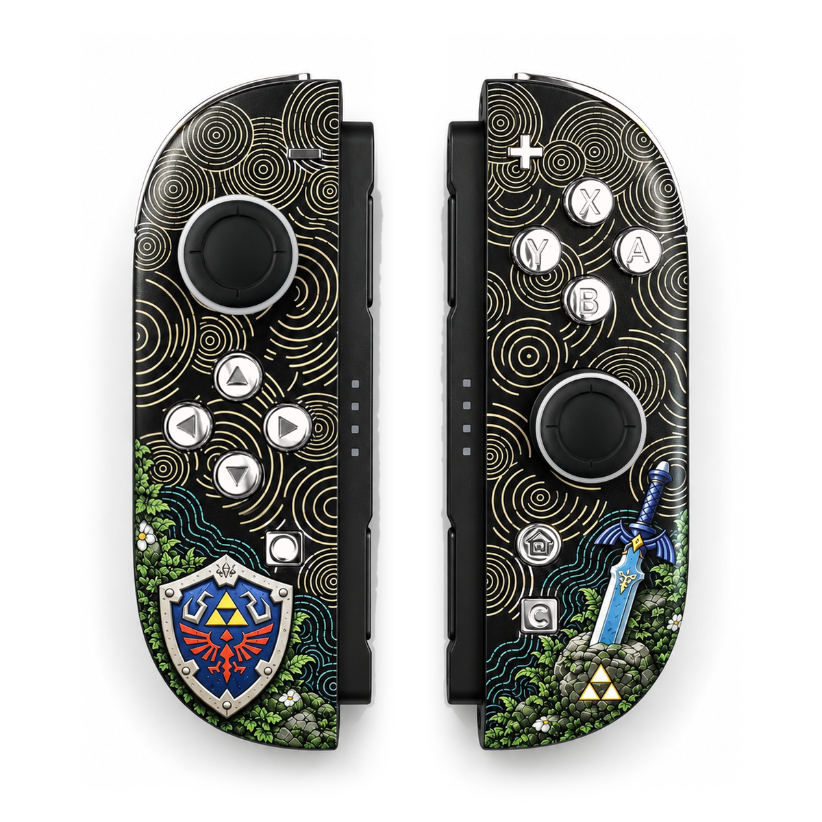Emerald Guardian Relic Custom Nintendo Switch 2 Joy-Cons with TMR Drift-Resistant Joysticks