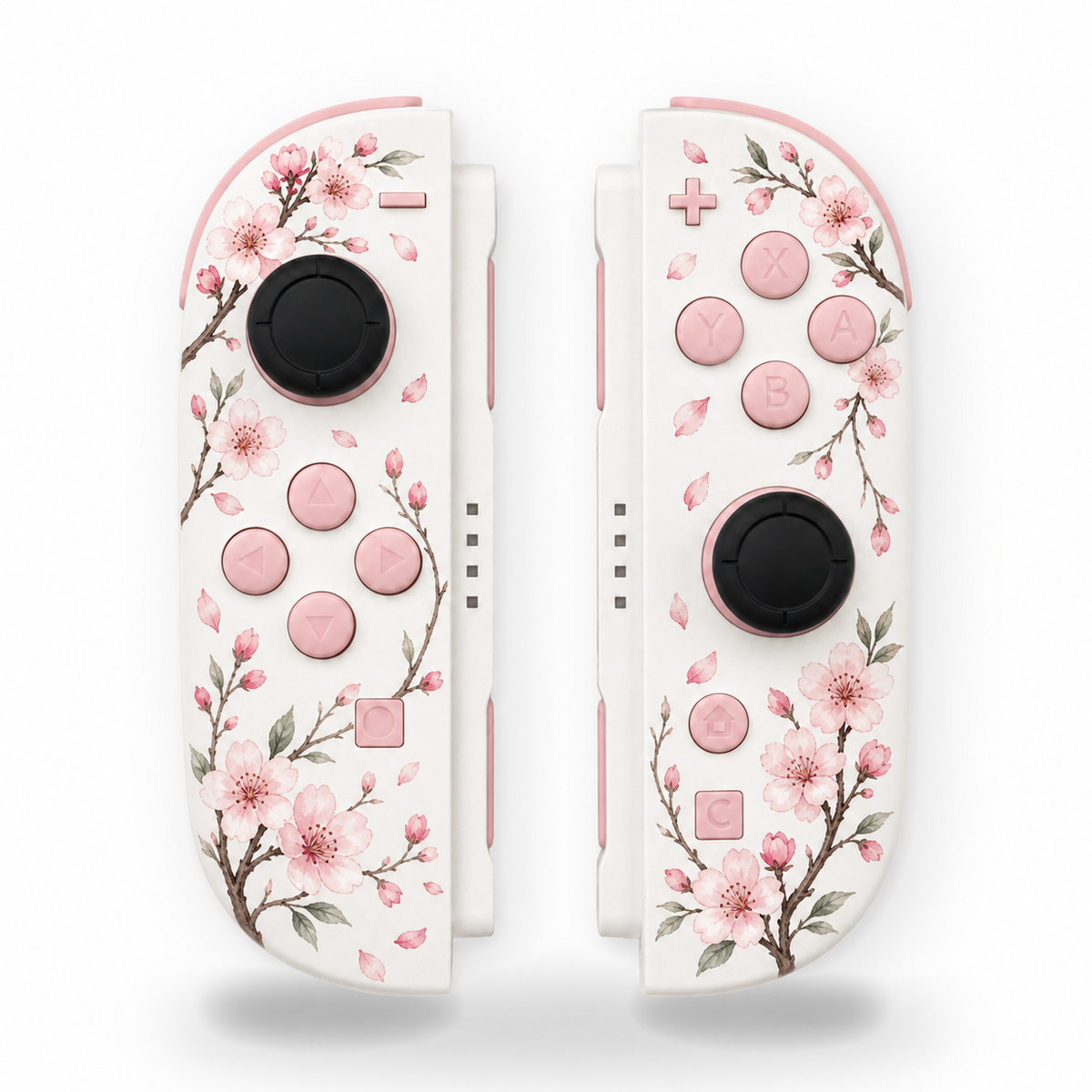 Cherry Blossoms Custom Nintendo Switch 2 Joy-Cons with TMR Drift-Resistant Joysticks