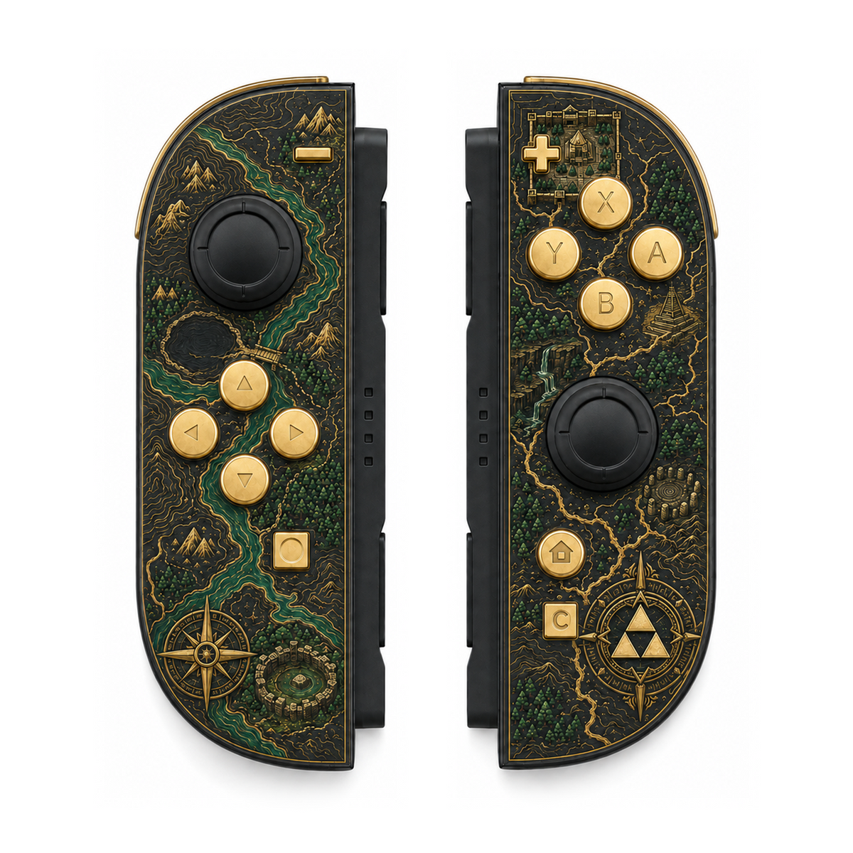 Sacred Cartographer Custom Nintendo Switch 2 Joy-Cons with TMR Drift-Resistant Joysticks
