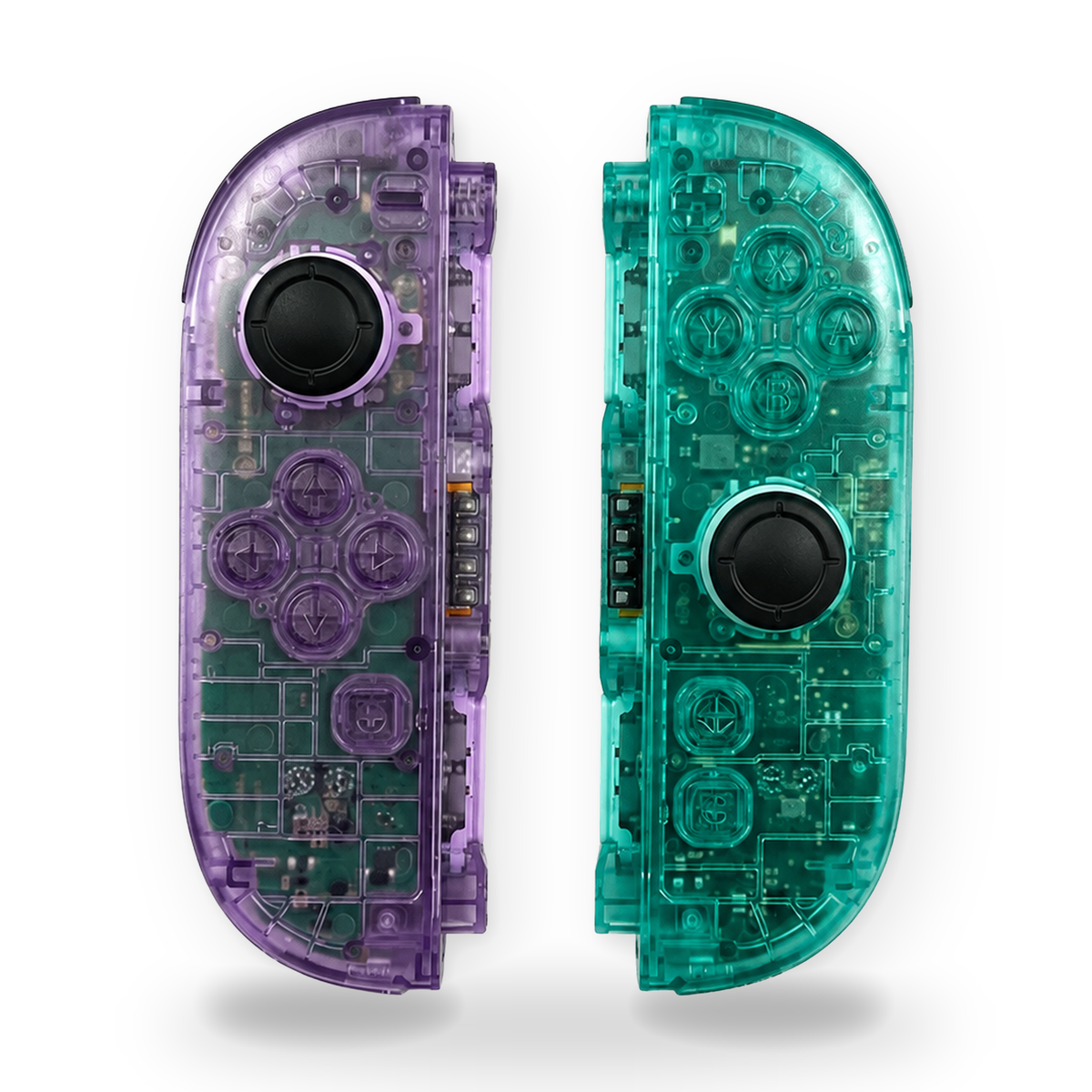 Double Clear Purple & Green Custom Nintendo Switch 2 Joy-Cons with TMR Drift-Resistant Joysticks
