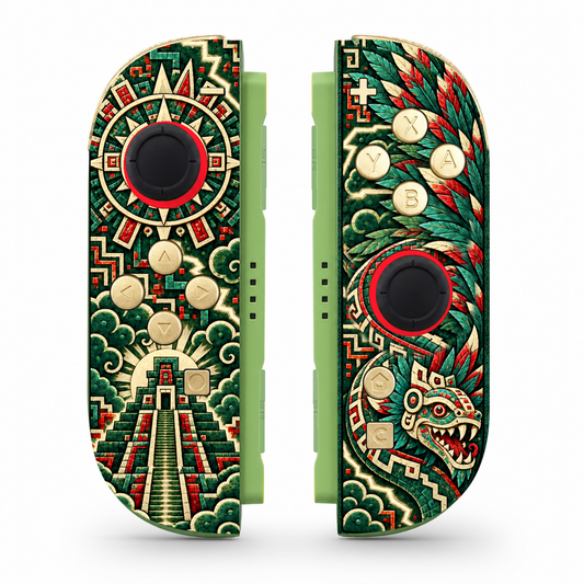 Aztec Thunder Serpent Custom Nintendo Switch 2 Joy-Cons with TMR Joysticks