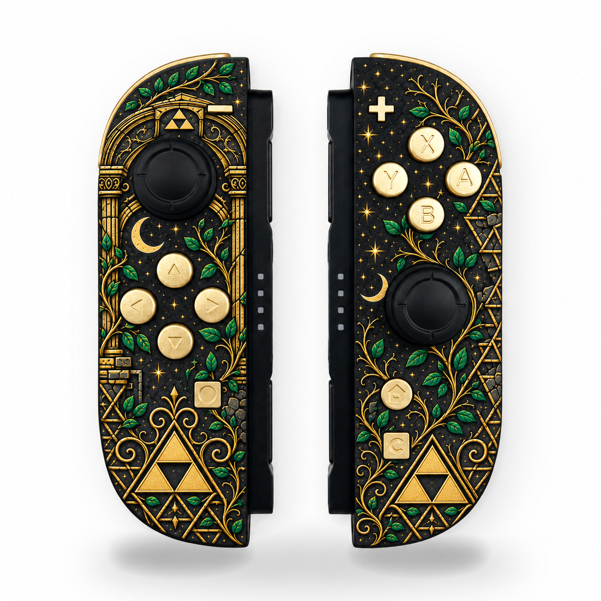 Moonlit Ruin Filigree Custom Nintendo Switch 2 Joy-Cons with TMR Drift-Resistant Joysticks