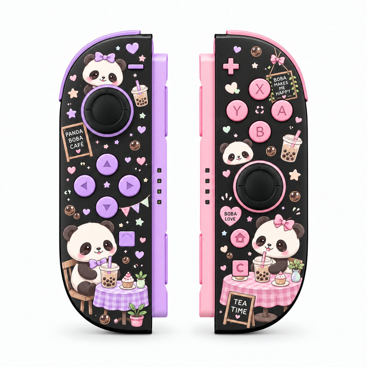 Panda Boba Cafe Custom Nintendo Switch 2 Joy-Cons with TMR Joysticks
