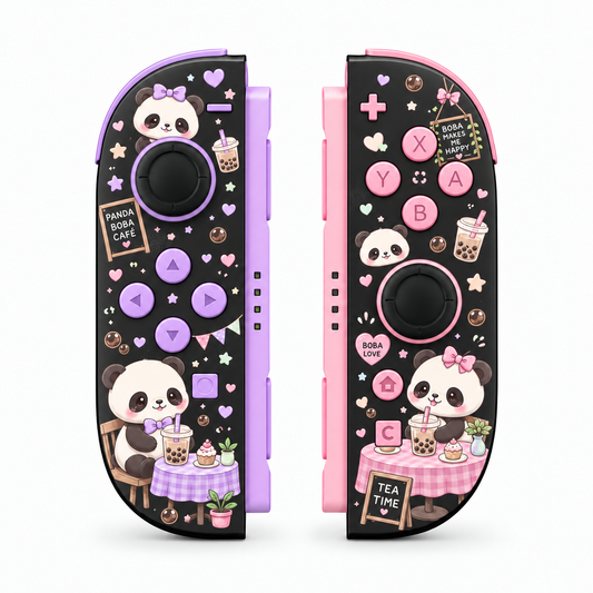 Panda Boba Cafe Custom Nintendo Switch 2 Joy-Cons with TMR Joysticks
