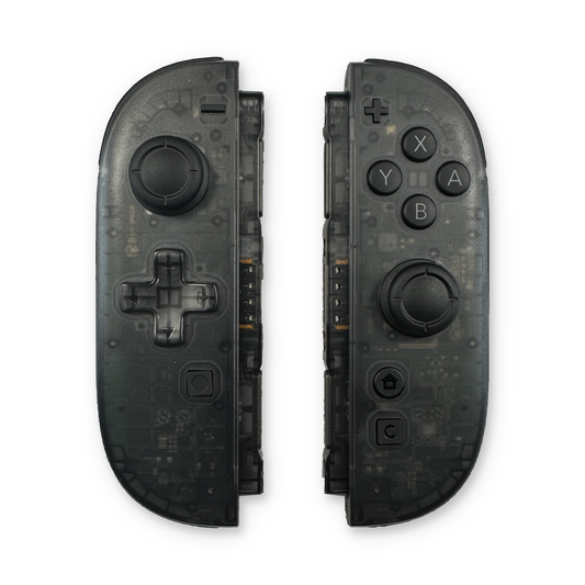 Clear Gray D-Pad Custom Nintendo Switch 2 Joy-Cons with TMR Joysticks