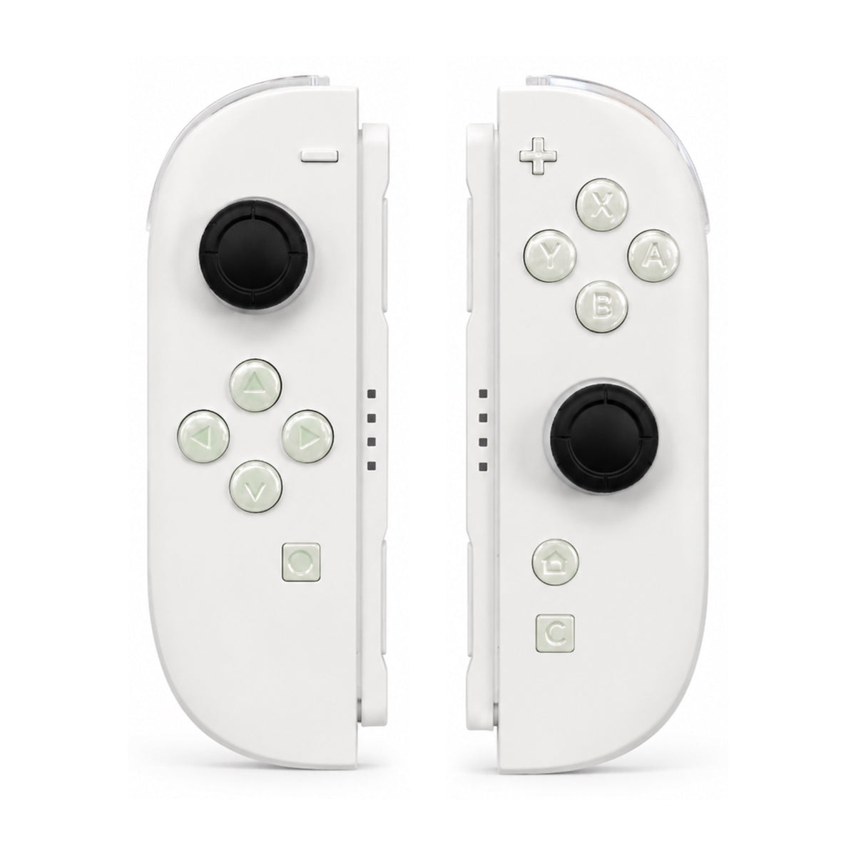 White Pearl Custom Nintendo Switch 2 Joy-Cons with TMR Drift-Resistant Joysticks