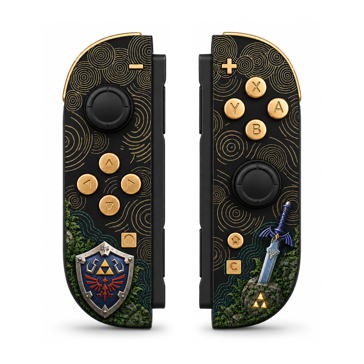 Emerald Guardian Relic Custom Nintendo Switch 2 Joy-Cons with TMR Drift-Resistant Joysticks