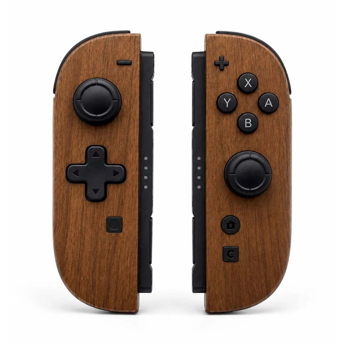 Wood Grain D-Pad Custom Nintendo Switch 2 Joy-Cons with TMR Drift-Resistant Joysticks