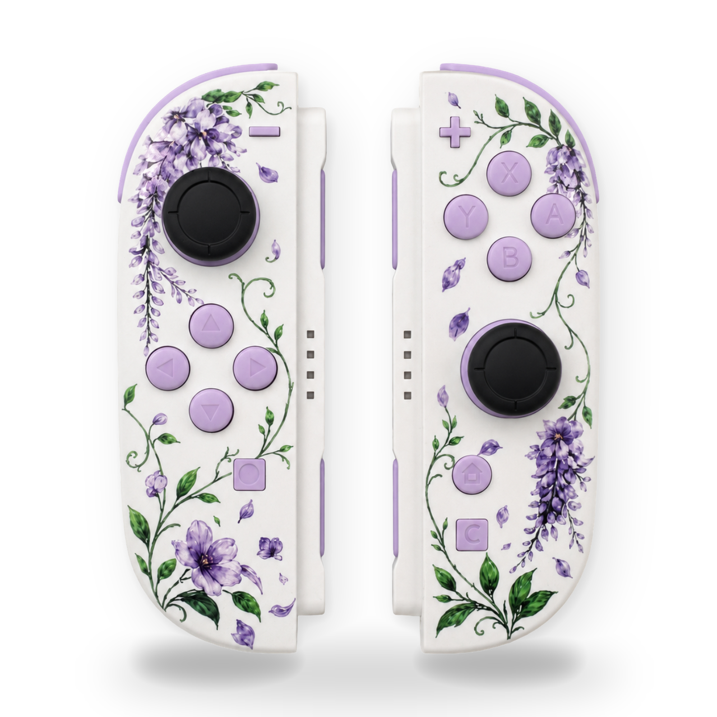 White Lavender Custom Nintendo Switch 2 Joy-Cons with TMR Drift-Resistant Joysticks