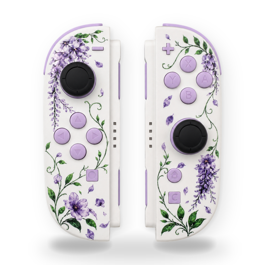 White Lavender Custom Nintendo Switch 2 Joy-Cons with TMR Drift-Resistant Joysticks