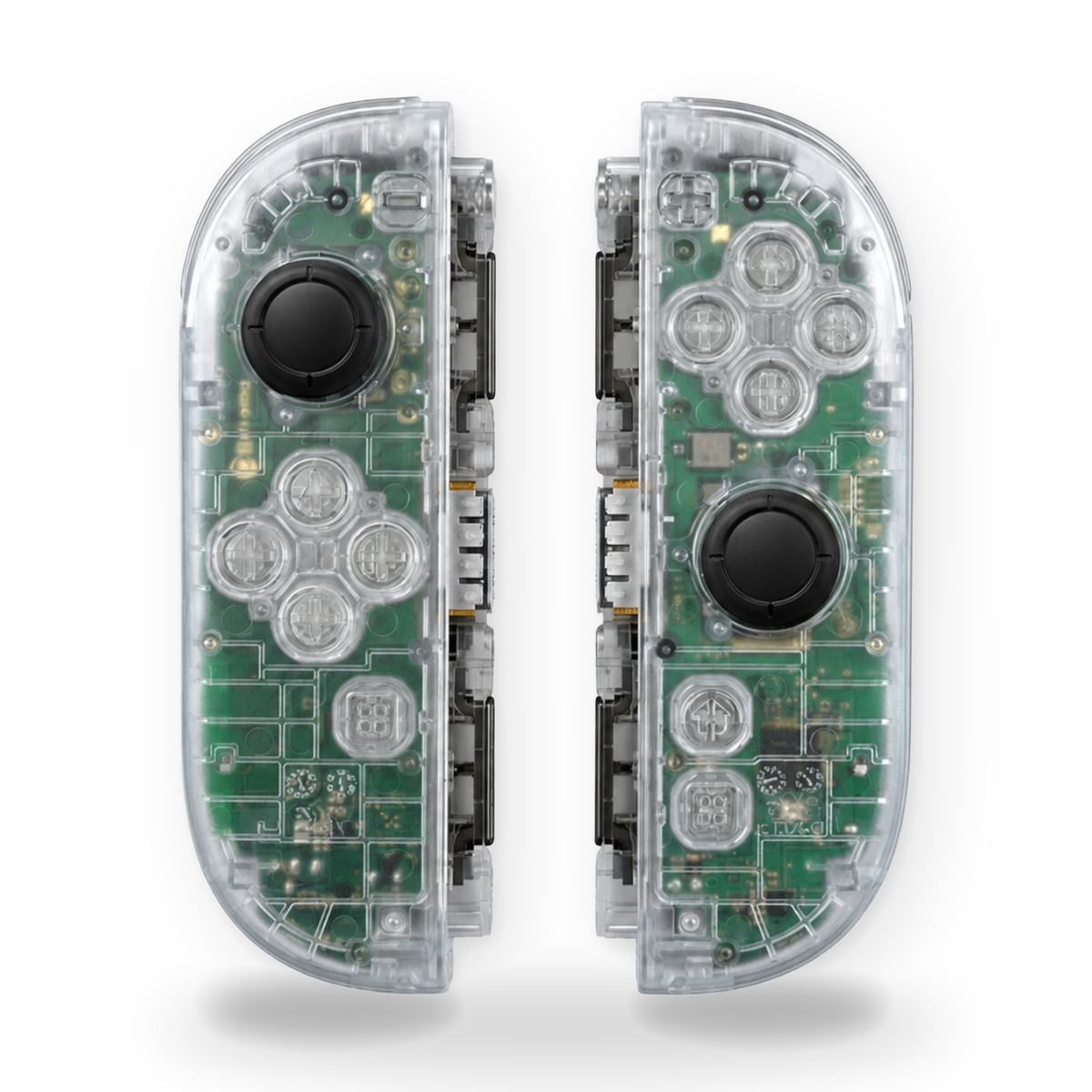 Clear D-Pad White Custom Nintendo Switch 2 Joy-Cons with TMR Drift-Resistant Joysticks