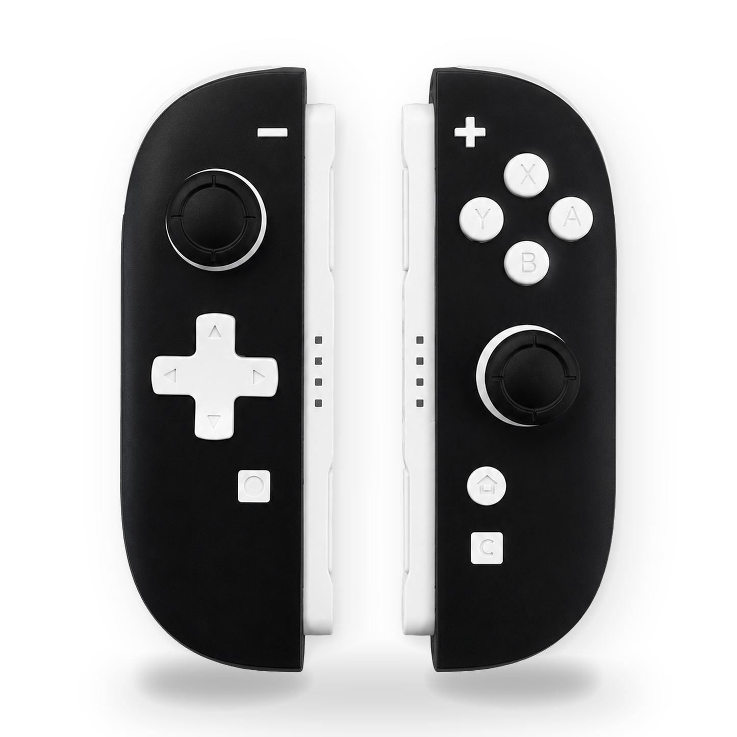 Black & White Custom Nintendo Switch 2 Joy-Cons with TMR Drift-Resistant Joysticks