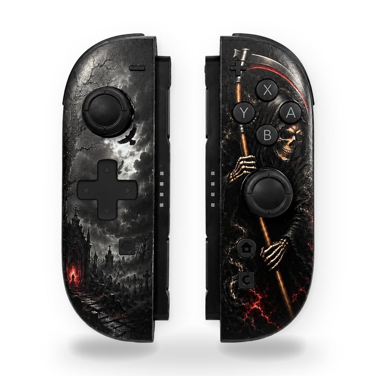Grim Reaper Custom Nintendo Switch 2 Joy-Cons with TMR Drift-Resistant Joysticks
