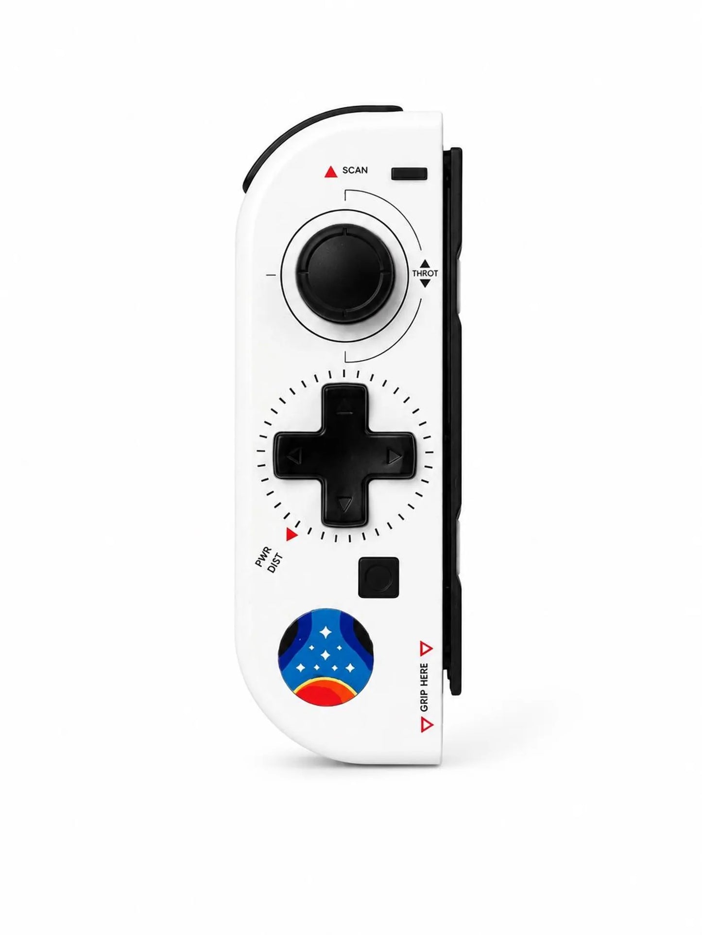 White D-Pad Space Field Custom Nintendo Switch 1 Joy-Cons with TMR Hall Effect Joysticks