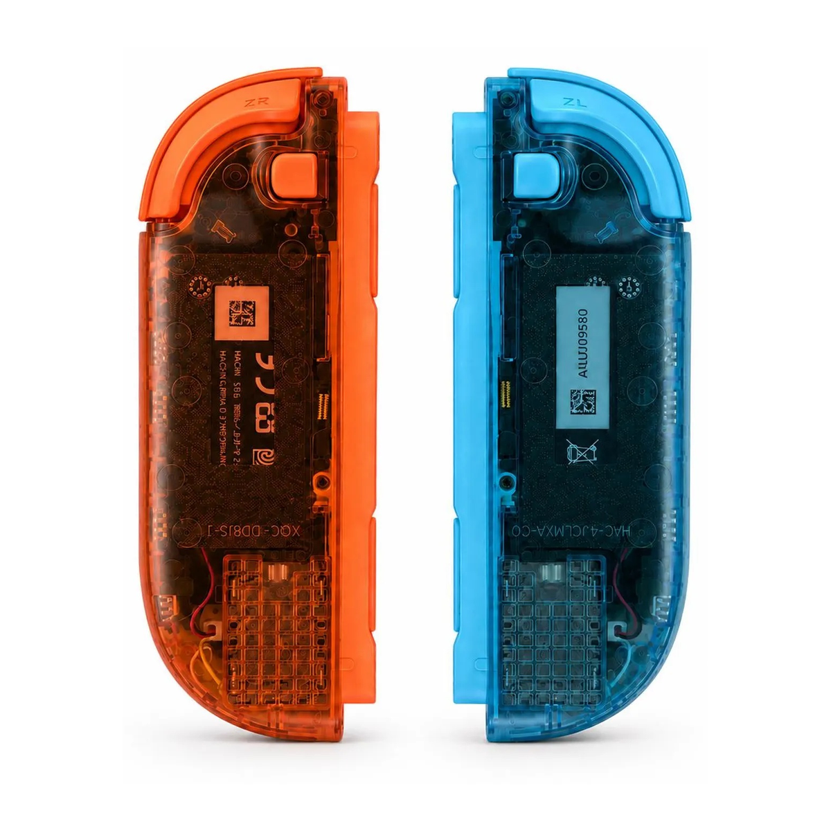 Clear Blue & Orange Custom Nintendo Switch 2 Joy-Cons with TMR Drift-Resistant Joysticks