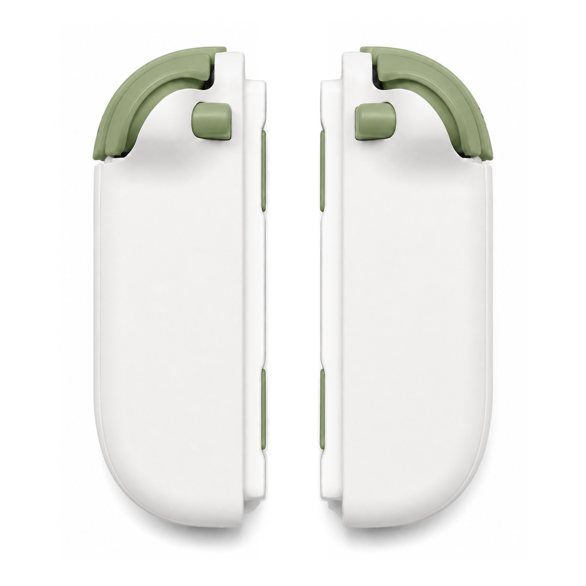 White Fern Fronds Matcha Green Buttons Custom Nintendo Switch 2 Joy-Cons with TMR Joysticks
