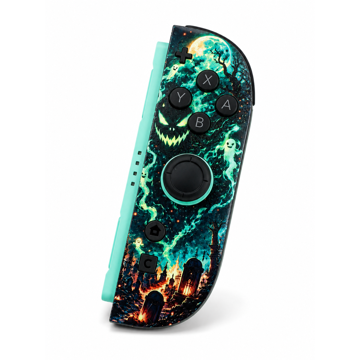 Haunted Purple & Teal Nintendo Switch 2 Joy-Cons with TMR Drift-Resistant Joysticks