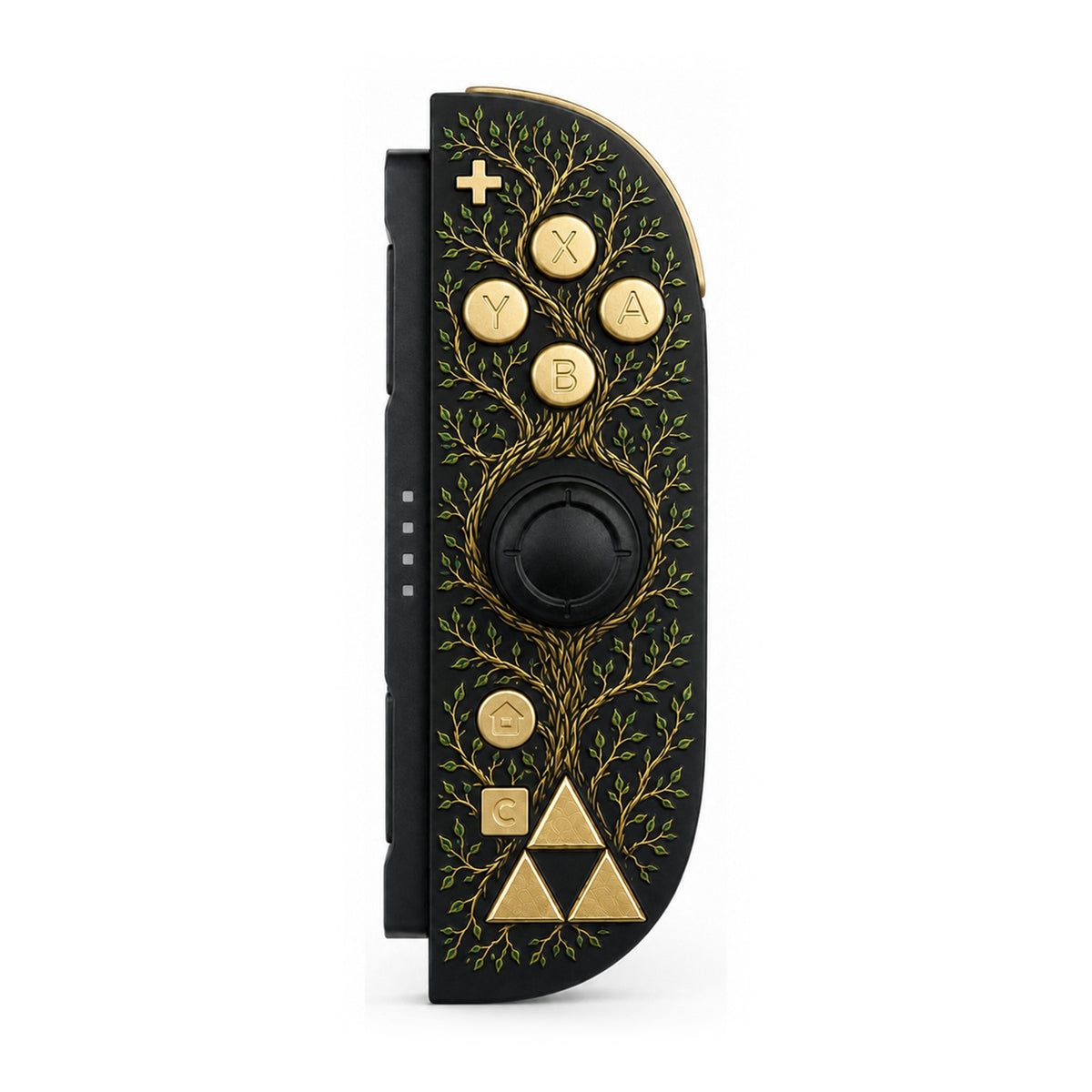 Tree of Life Gold Buttons Custom Nintendo Switch 2 Joy-Cons with TMR Drift-Resistant Joysticks