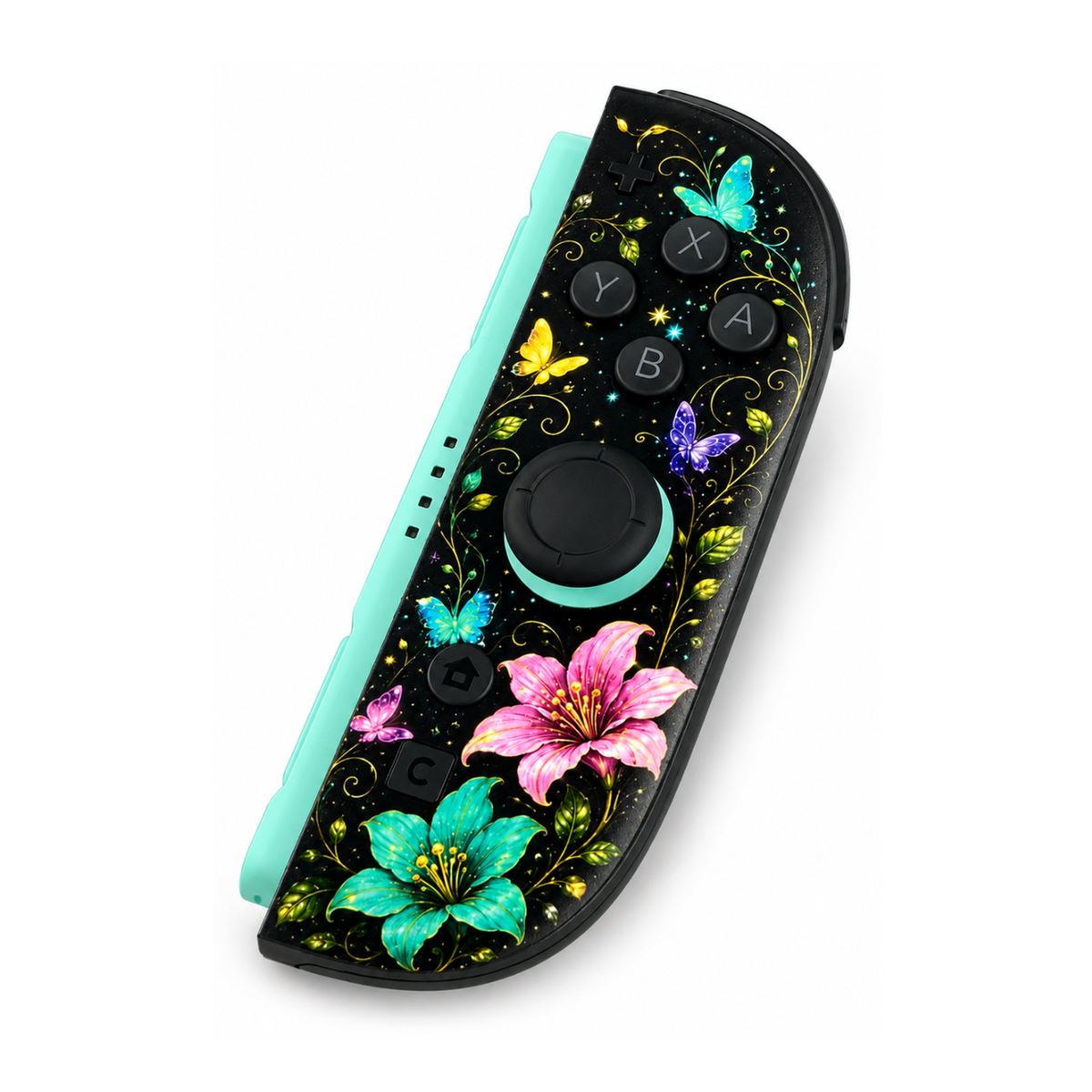 Custom Flower Nintendo Switch 2 Joy-Cons with TMR Drift-Resistant Joysticks