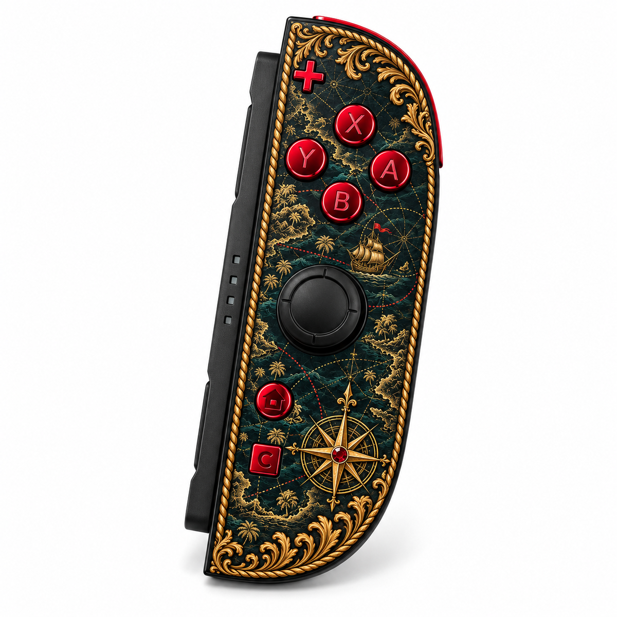 Black Pearl Corsair Custom Nintendo Switch 2 Joy-Cons with TMR Joysticks