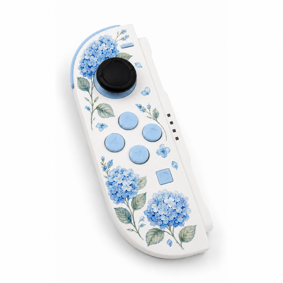 Blue Hydrangeas Custom Nintendo Switch 2 Joy-Cons with TMR Drift-Resistant Joysticks