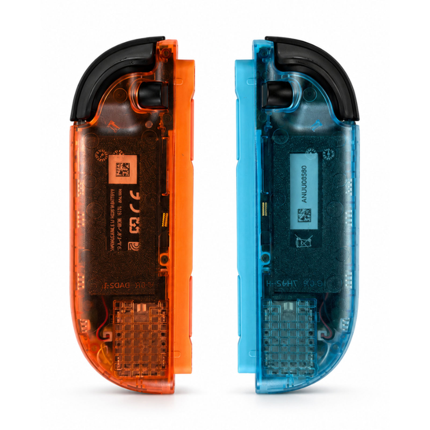 Blue & Orange Clear Custom Nintendo Switch 2 Joy-Cons with TMR Drift-Resistant Joysticks