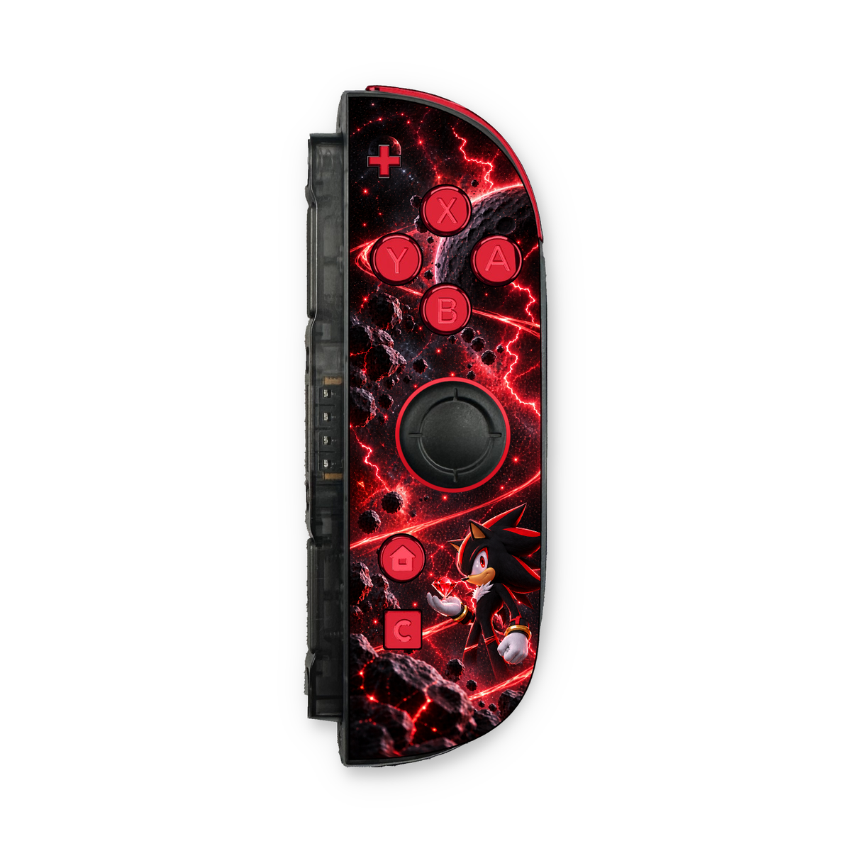 Shadow Red Lightning Custom Nintendo Switch 2 Joy-Cons with TMR Joysticks