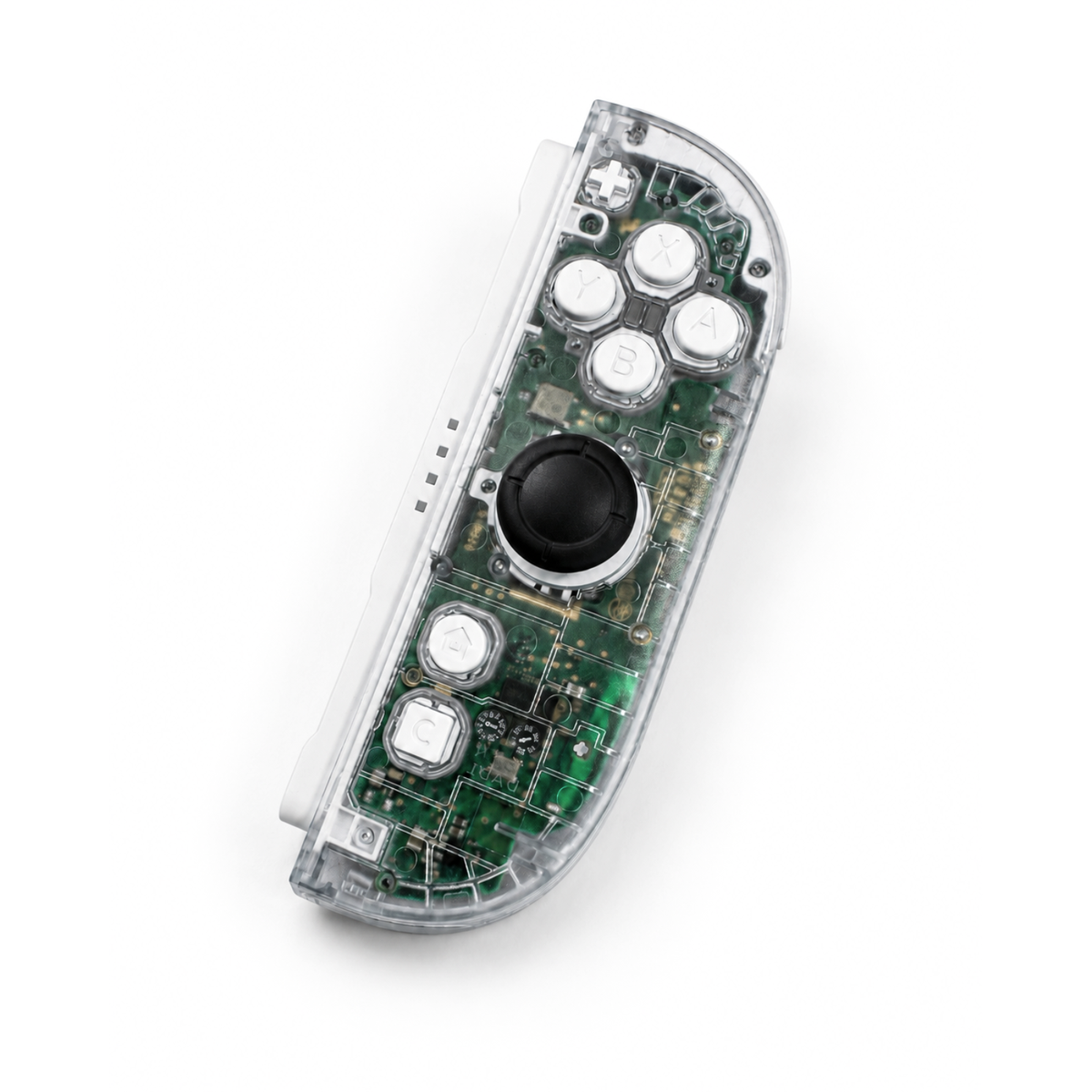 Clear D-Pad White Custom Nintendo Switch 2 Joy-Cons with TMR Drift-Resistant Joysticks