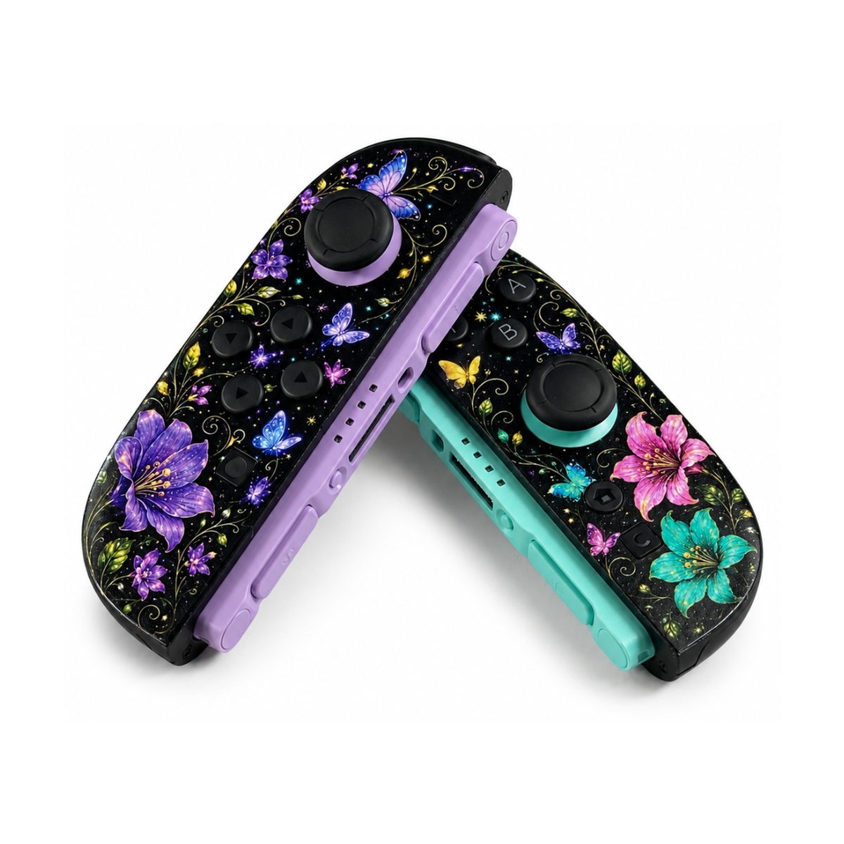 Custom Flower Nintendo Switch 2 Joy-Cons with TMR Drift-Resistant Joysticks