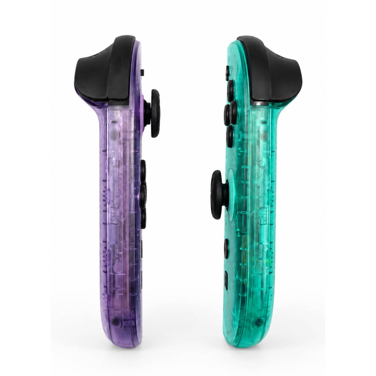 Clear Purple & Green Custom Nintendo Switch 2 Joy-Cons with TMR Drift-Resistant Joysticks