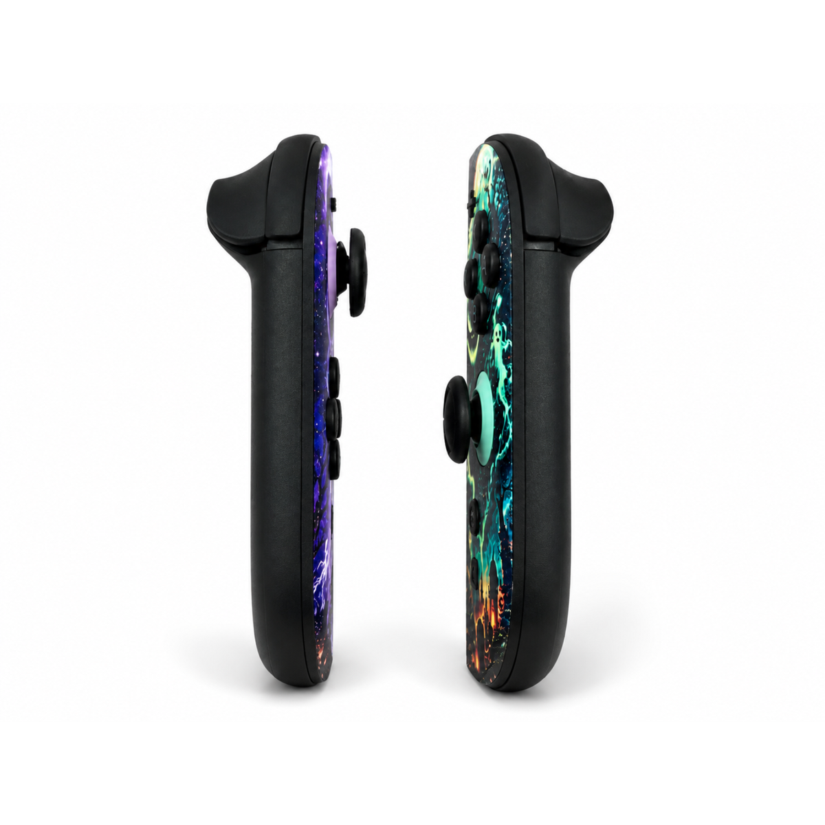 Haunted Purple & Teal Nintendo Switch 2 Joy-Cons with TMR Drift-Resistant Joysticks