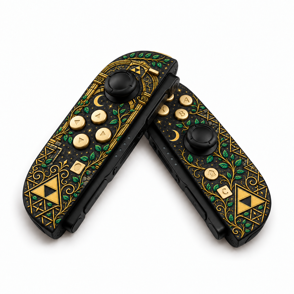 Moonlit Ruin Filigree Custom Nintendo Switch 2 Joy-Cons with TMR Drift-Resistant Joysticks