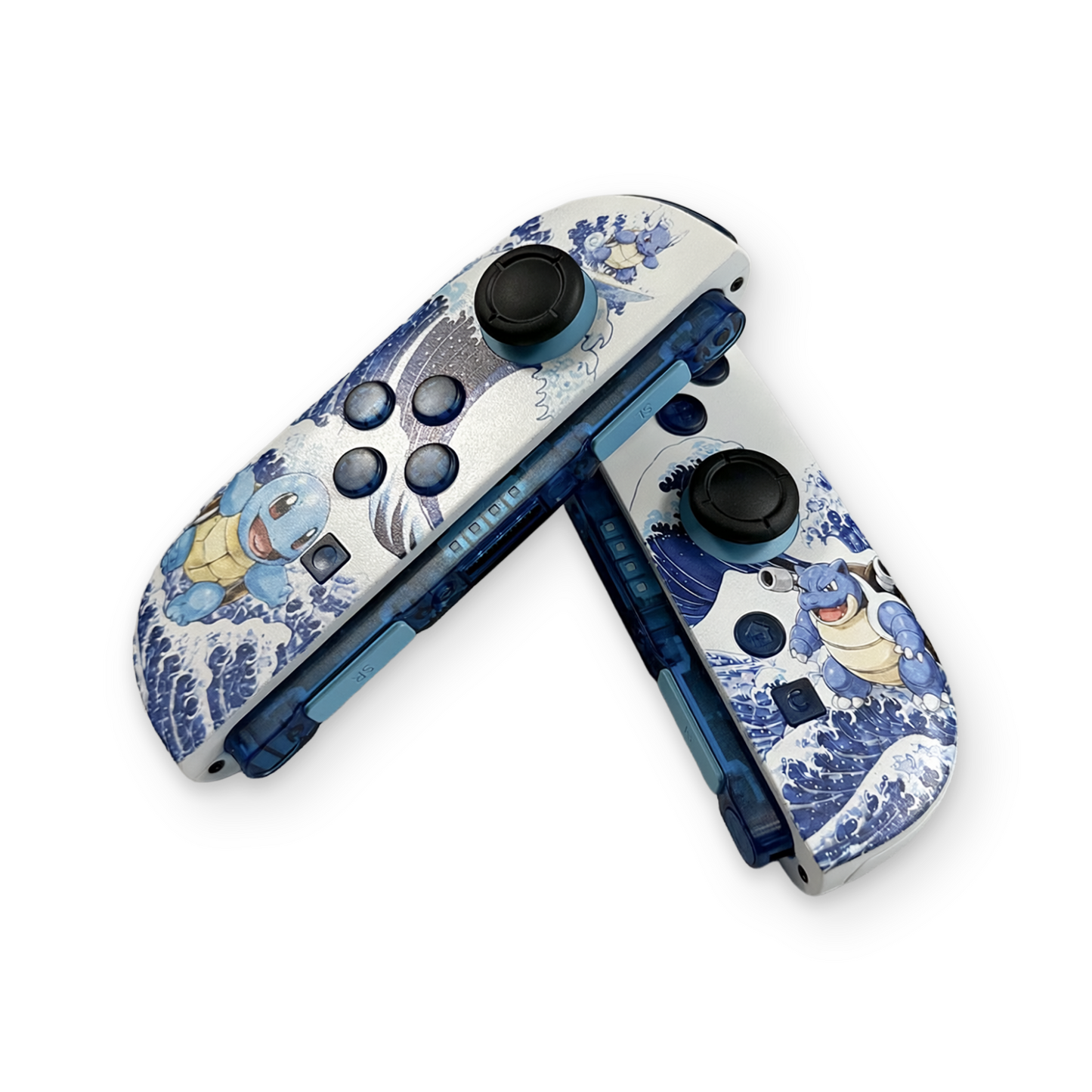 Water Monster Great Wave Custom Nintendo Switch 2 Joy-Cons with TMR Drift-Resistant Joysticks