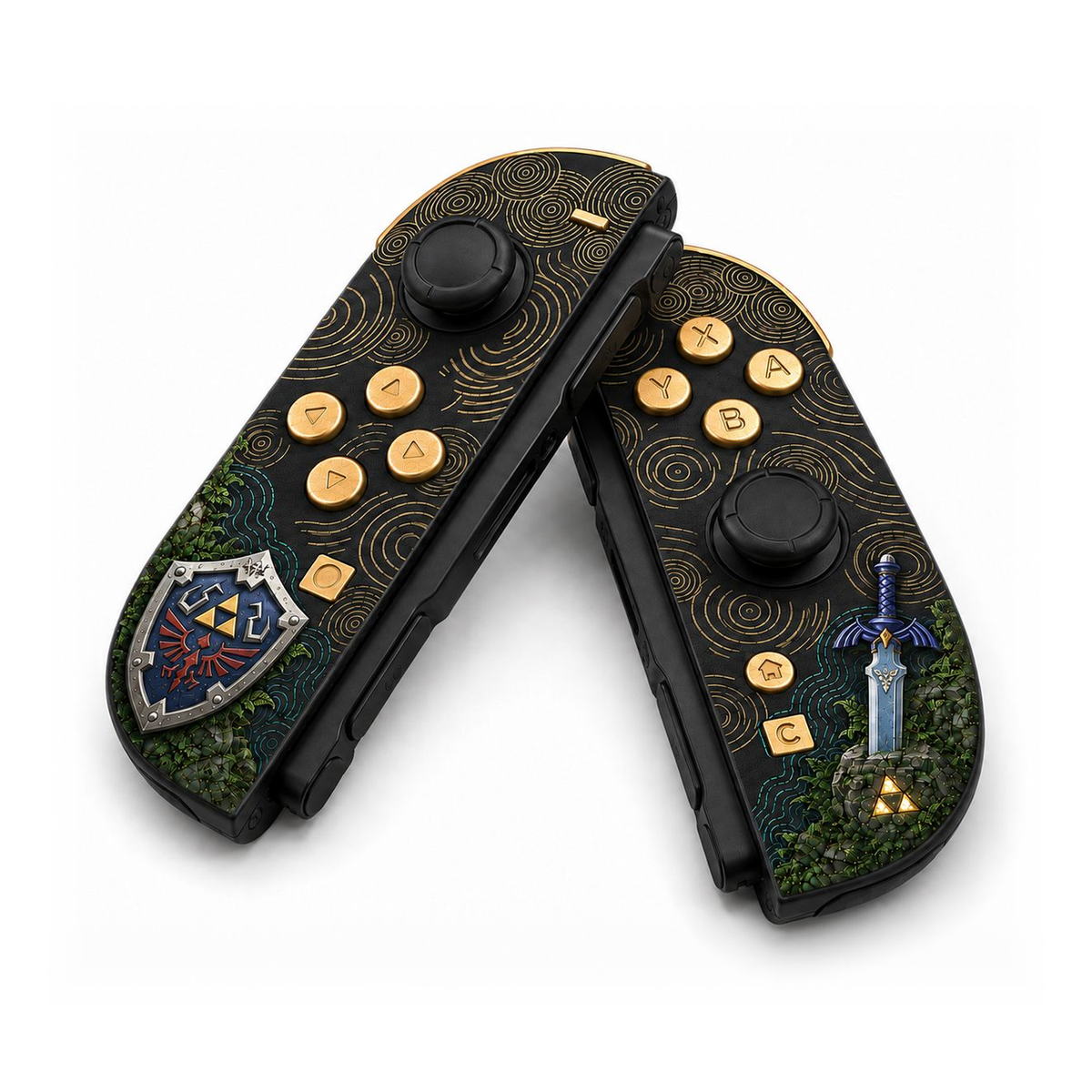 Emerald Guardian Relic Custom Nintendo Switch 2 Joy-Cons with TMR Drift-Resistant Joysticks