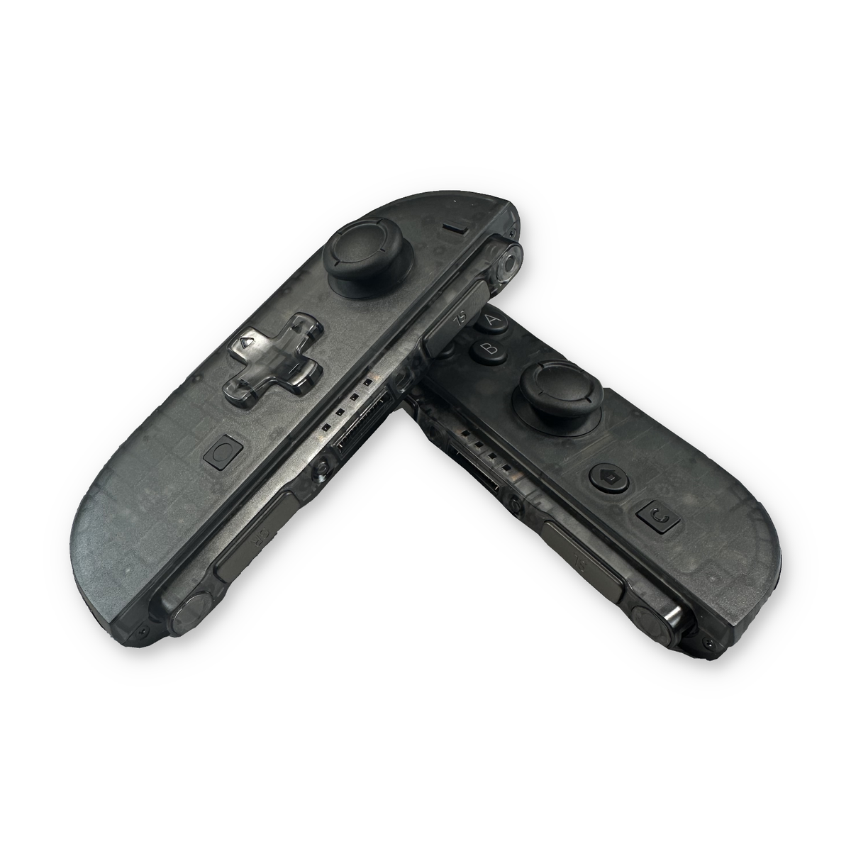Clear Gray D-Pad Custom Nintendo Switch 2 Joy-Cons with TMR Joysticks