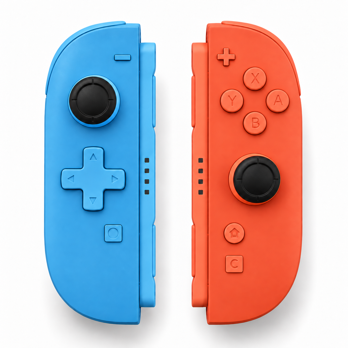 Blue & Orange Custom Nintendo Switch 2 Joy-Cons with TMR Drift-Resistant Joysticks