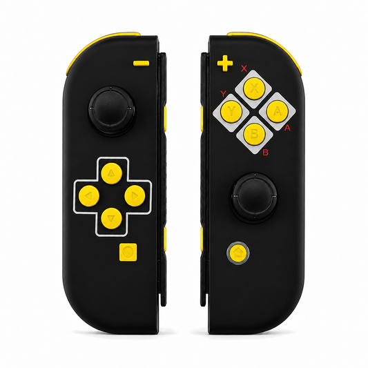 Classics NES Style, standard front: Caution Yellow buttons / Black caps