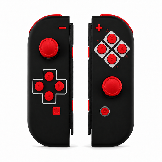 Classics NES Style, standard front: Scarlet Red buttons / Red caps